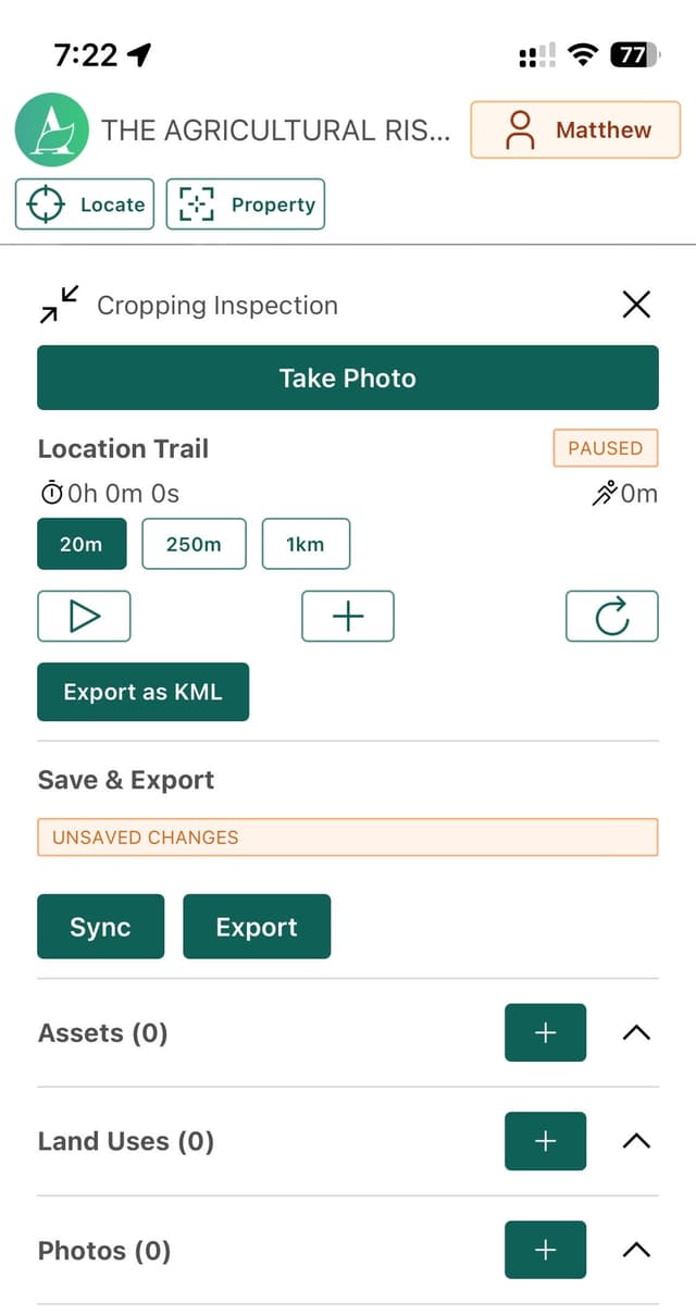 Agtuary app data entry