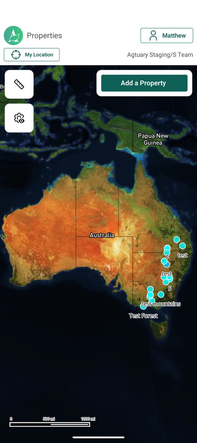 Agtuary app map view